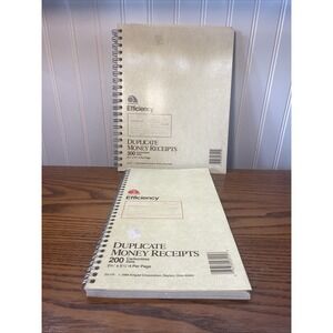 2 AMPAD Efficiency Money Receipts 495 Total Vintage 1989 Excellent Condition